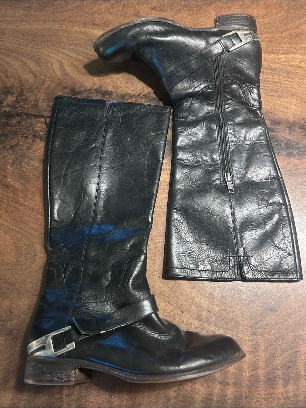 UGG Channing Leather Belted Riding Boot